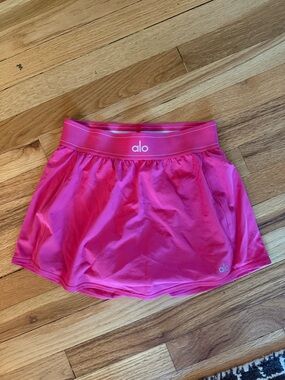 ALO Pink Match Point Tennis Skirt